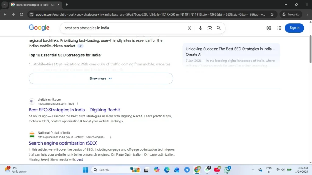 best seo strategies in India